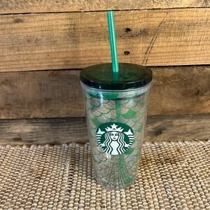 Starbucks Clear‎ And Green 16 oz Tumbler